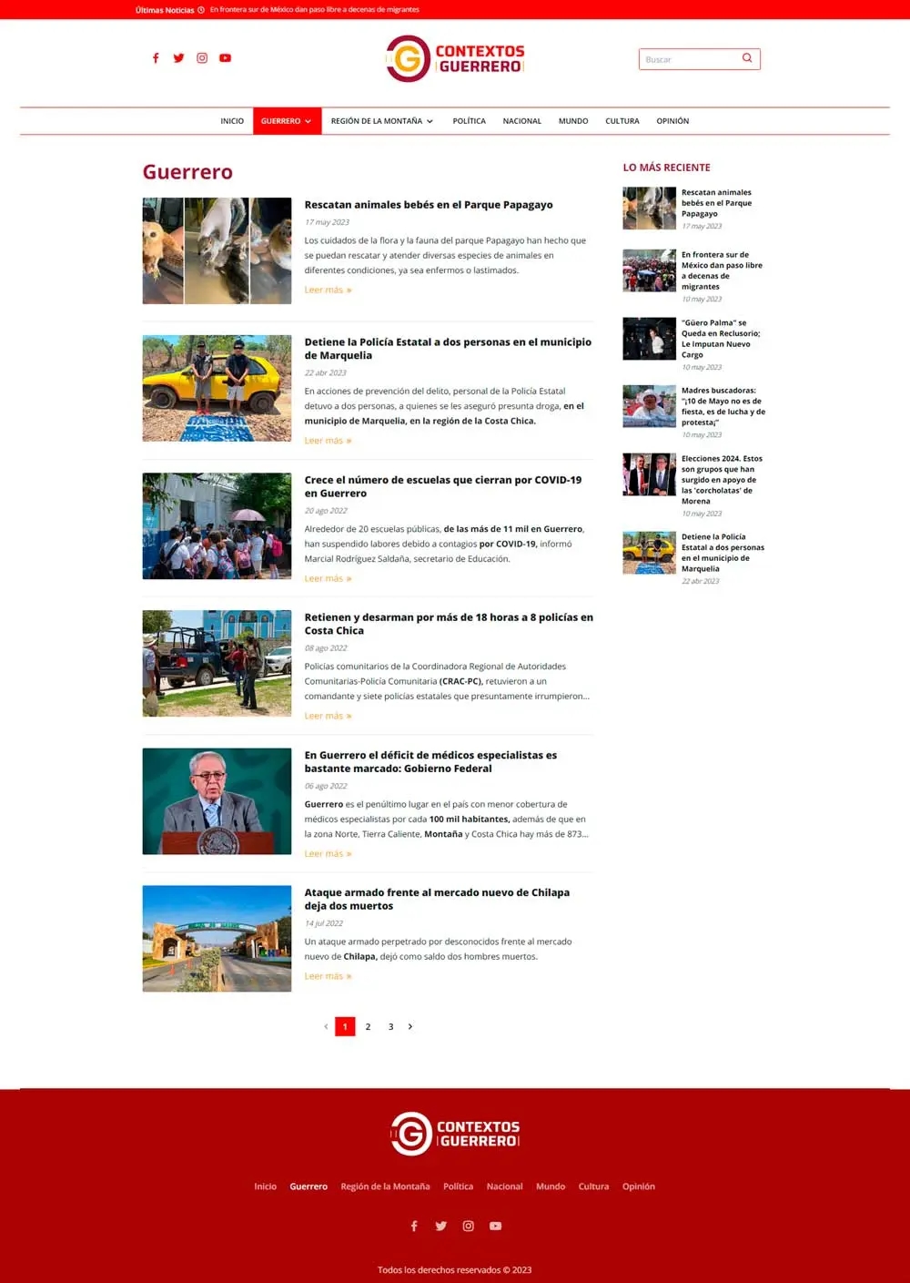 Noticias por categoría