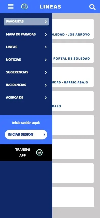 Menu de navegación